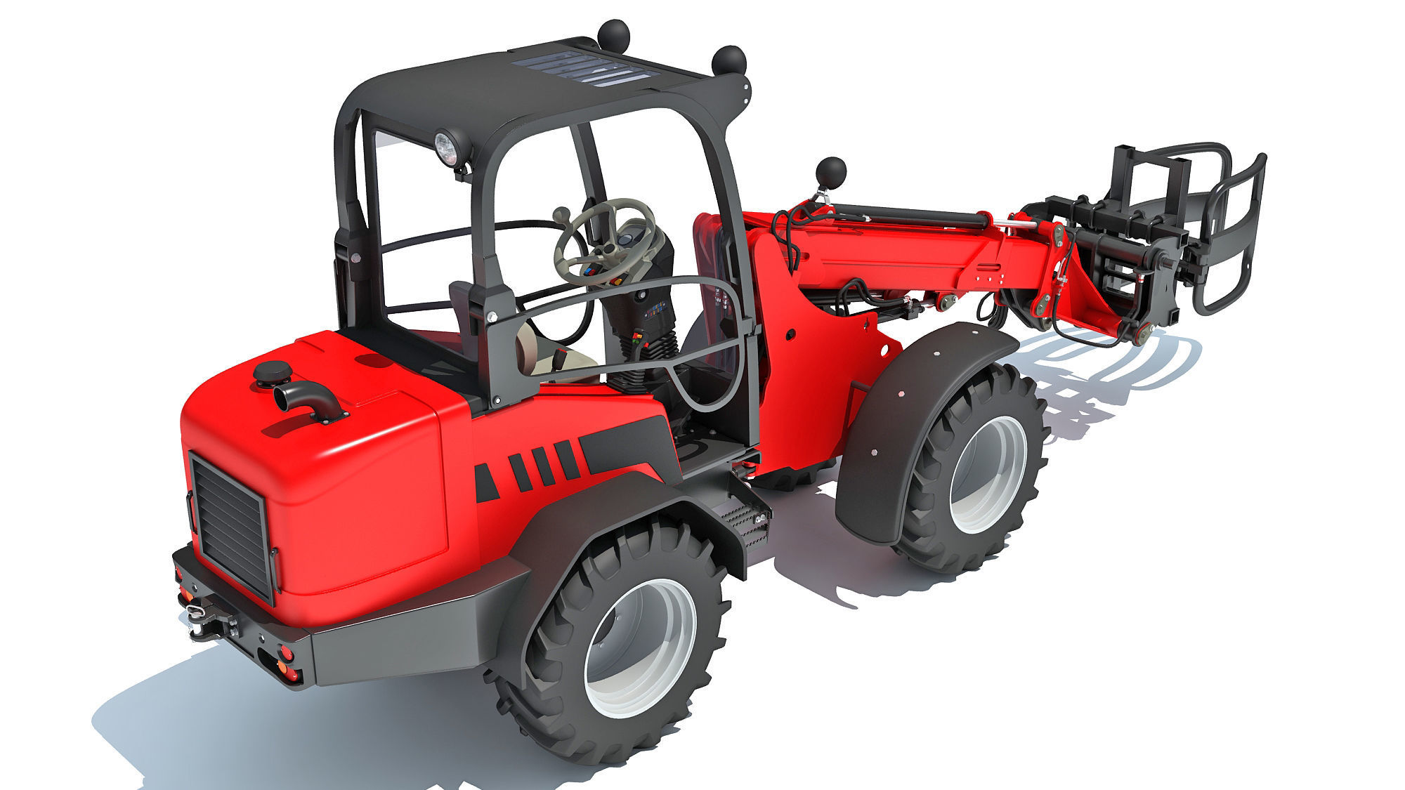 Telescopic Handler Forklift 3D model_4