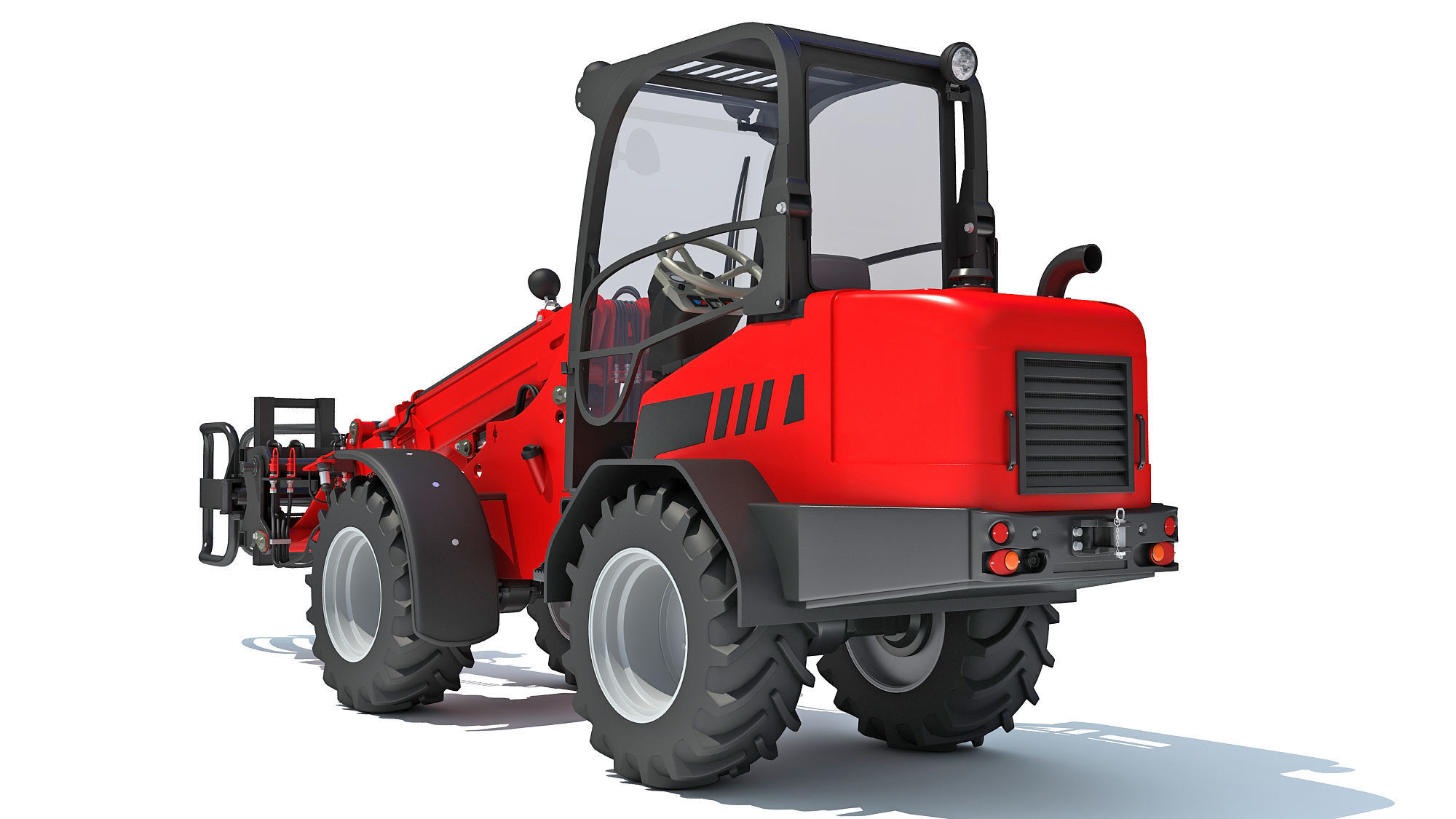 Telescopic Handler Forklift 3D model_3