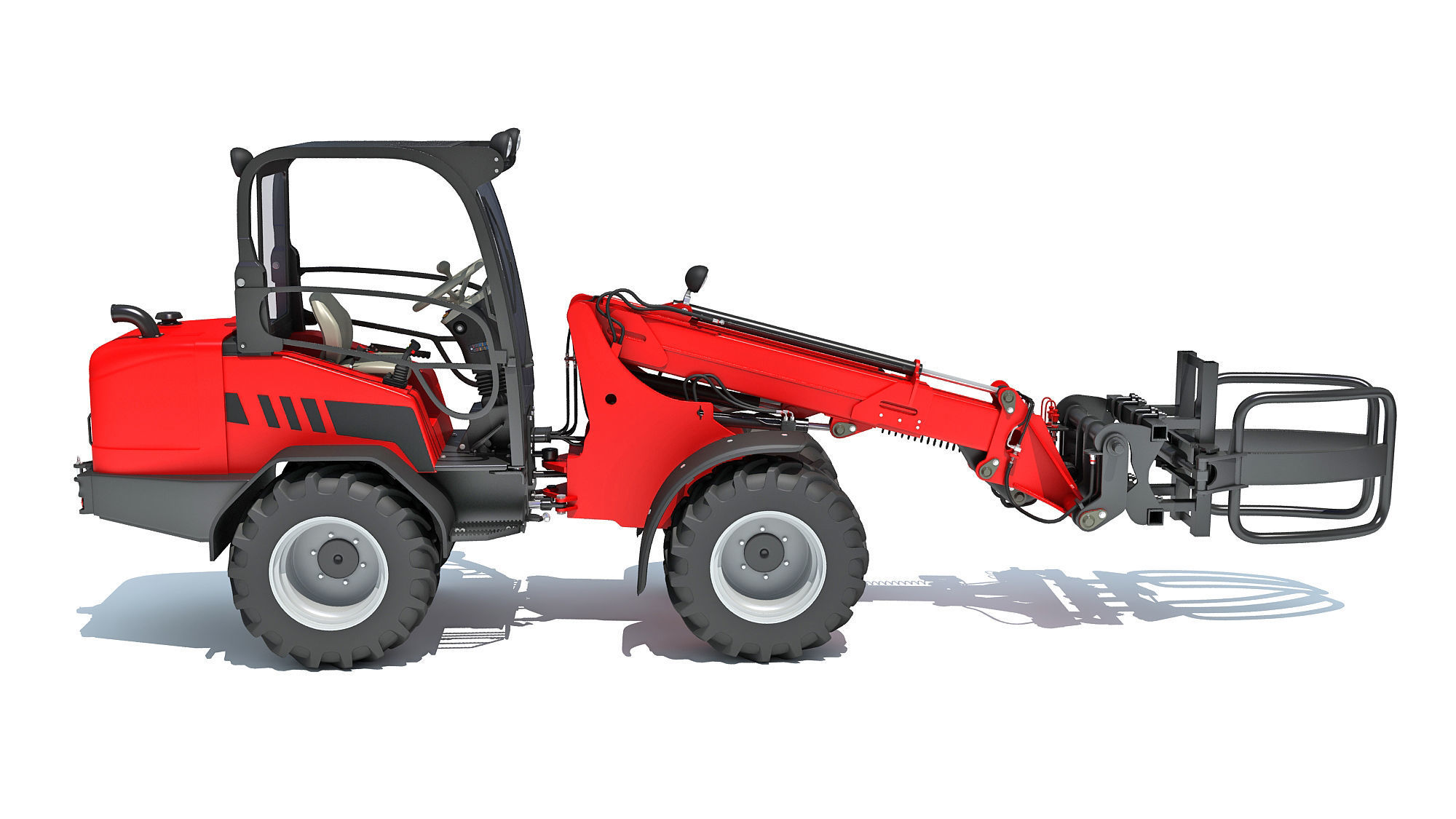 Telescopic Handler Forklift 3D model_5