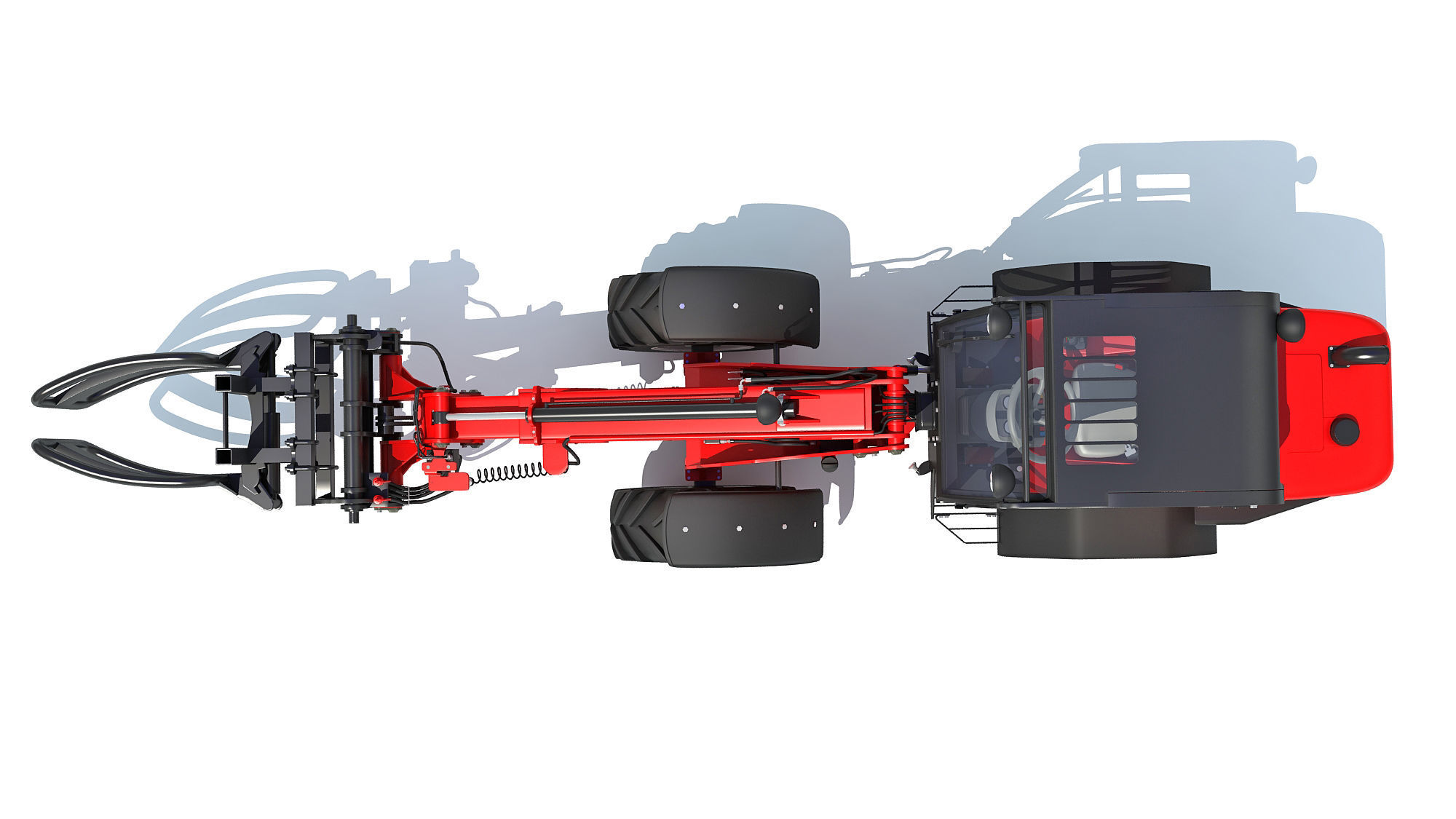 Telescopic Handler Forklift 3D model_8