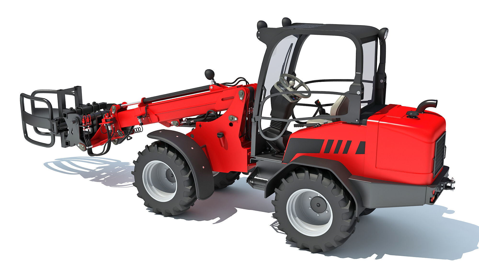 Telescopic Handler Forklift 3D model_2