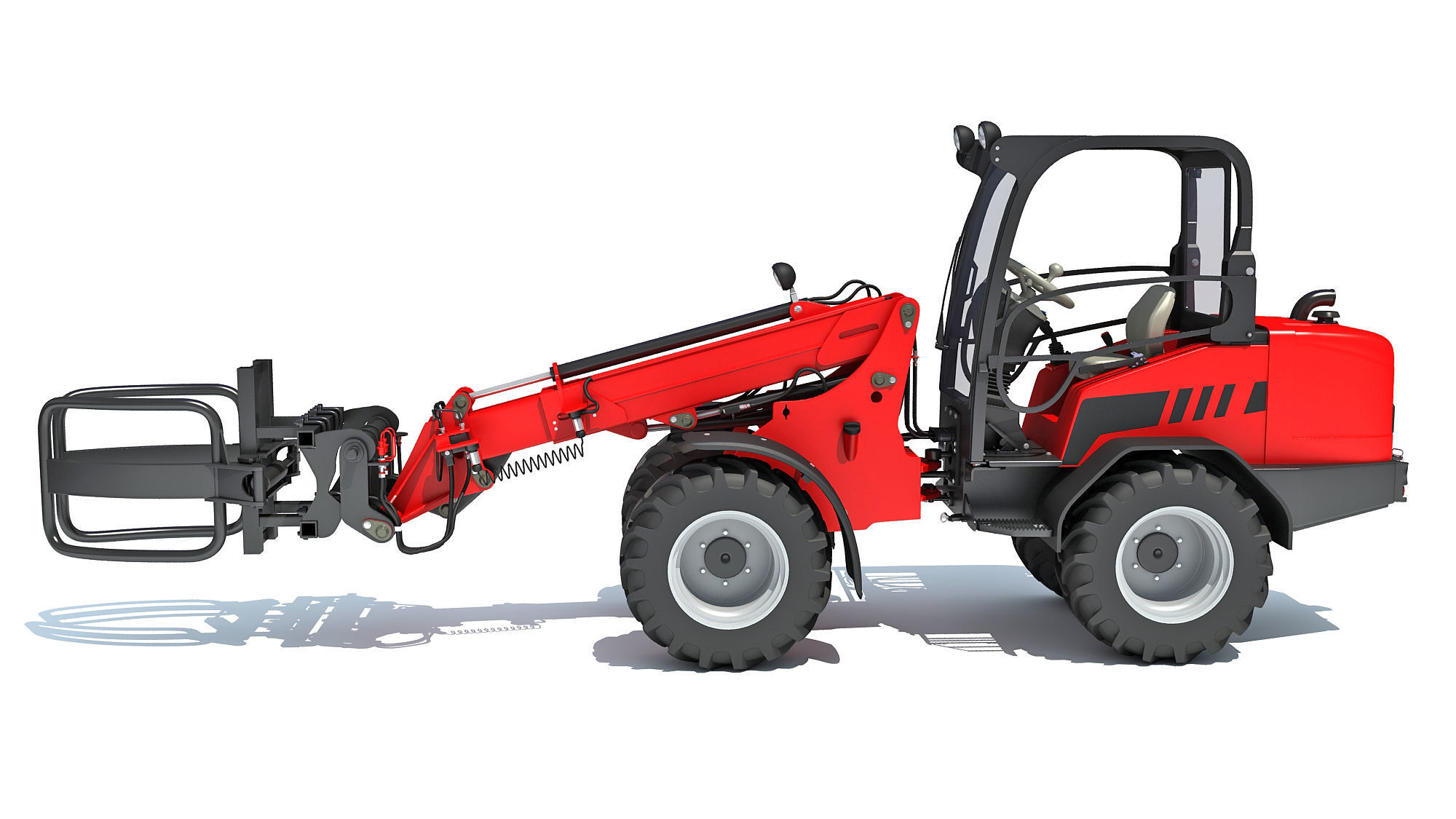 Telescopic Handler Forklift 3D model_1