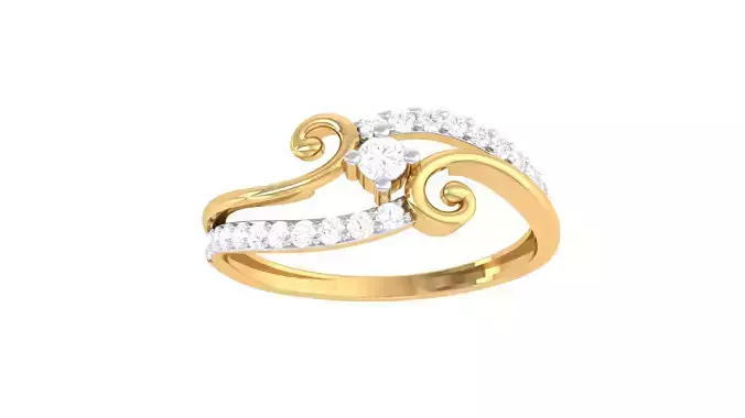 Women Wedding Engagement Ring 3dm STL OBJ FBX Renders Details