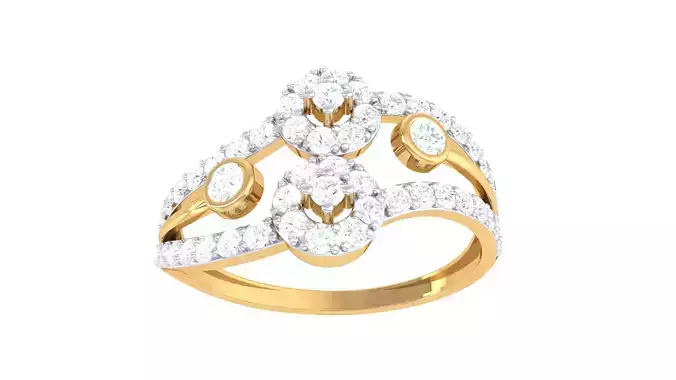Women Wedding Engagement Ring 3dm STL OBJ FBX Renders Details