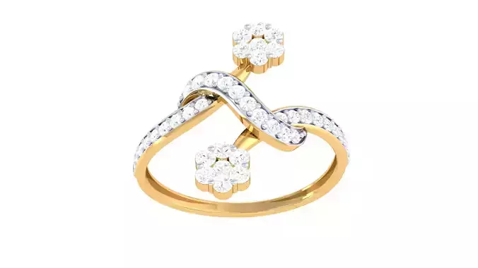 Women Wedding Engagement Ring 3dm STL OBJ FBX Renders Details