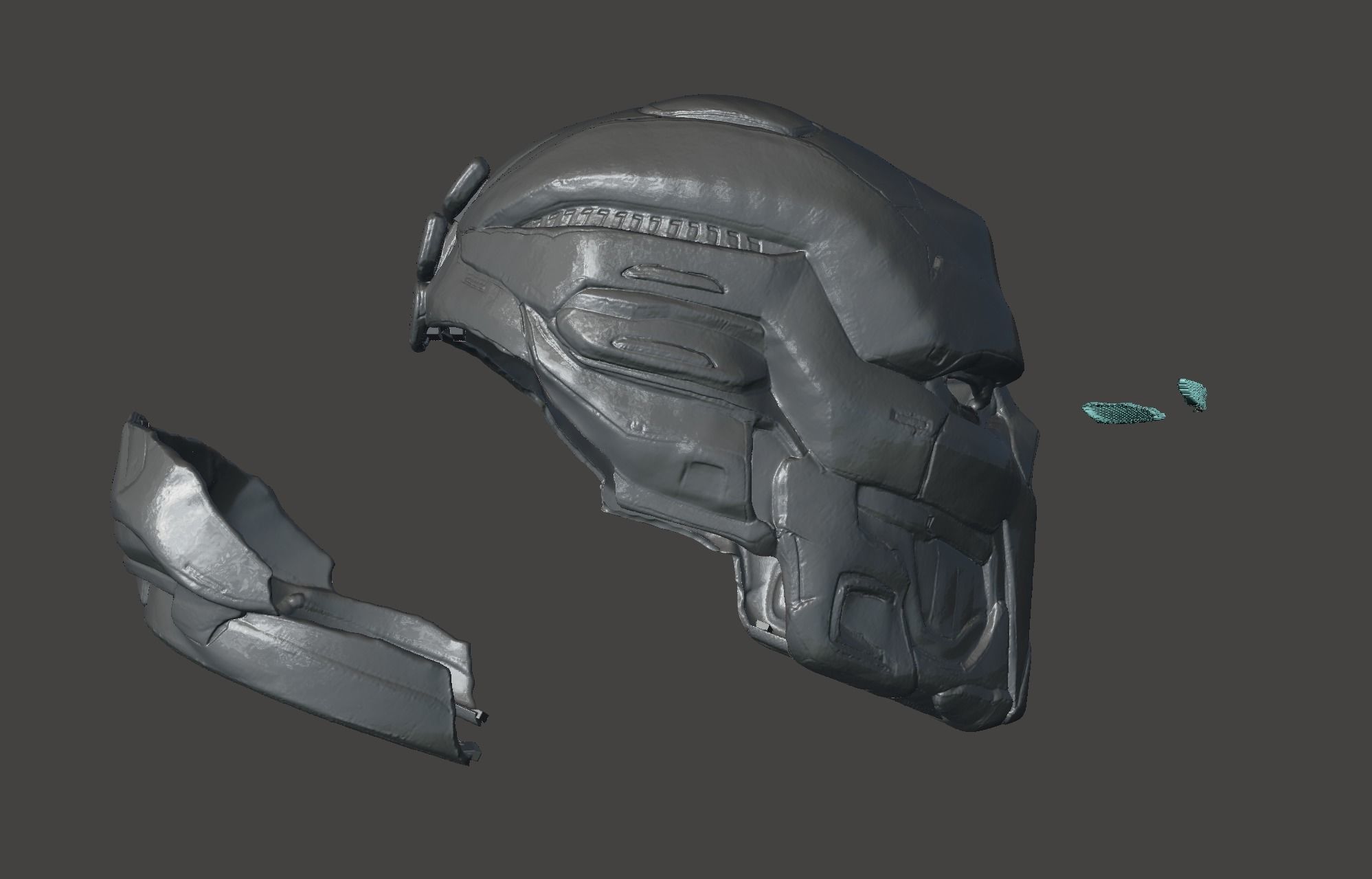 DEAD SPACE LEVEL 6 HELMET - FUNCTIONAL COSPLAY MASK 3D print model_47