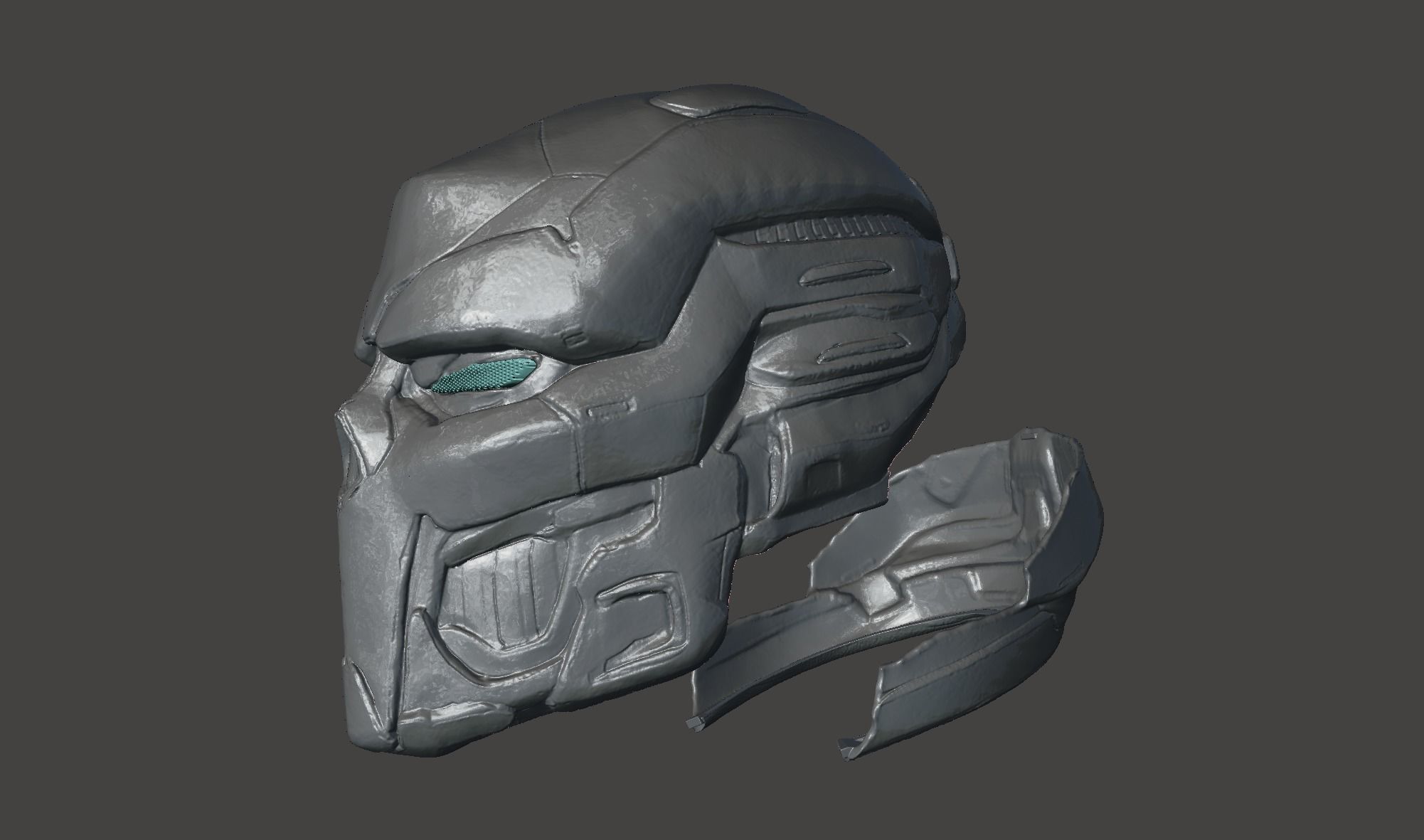 DEAD SPACE LEVEL 6 HELMET - FUNCTIONAL COSPLAY MASK 3D print model_25