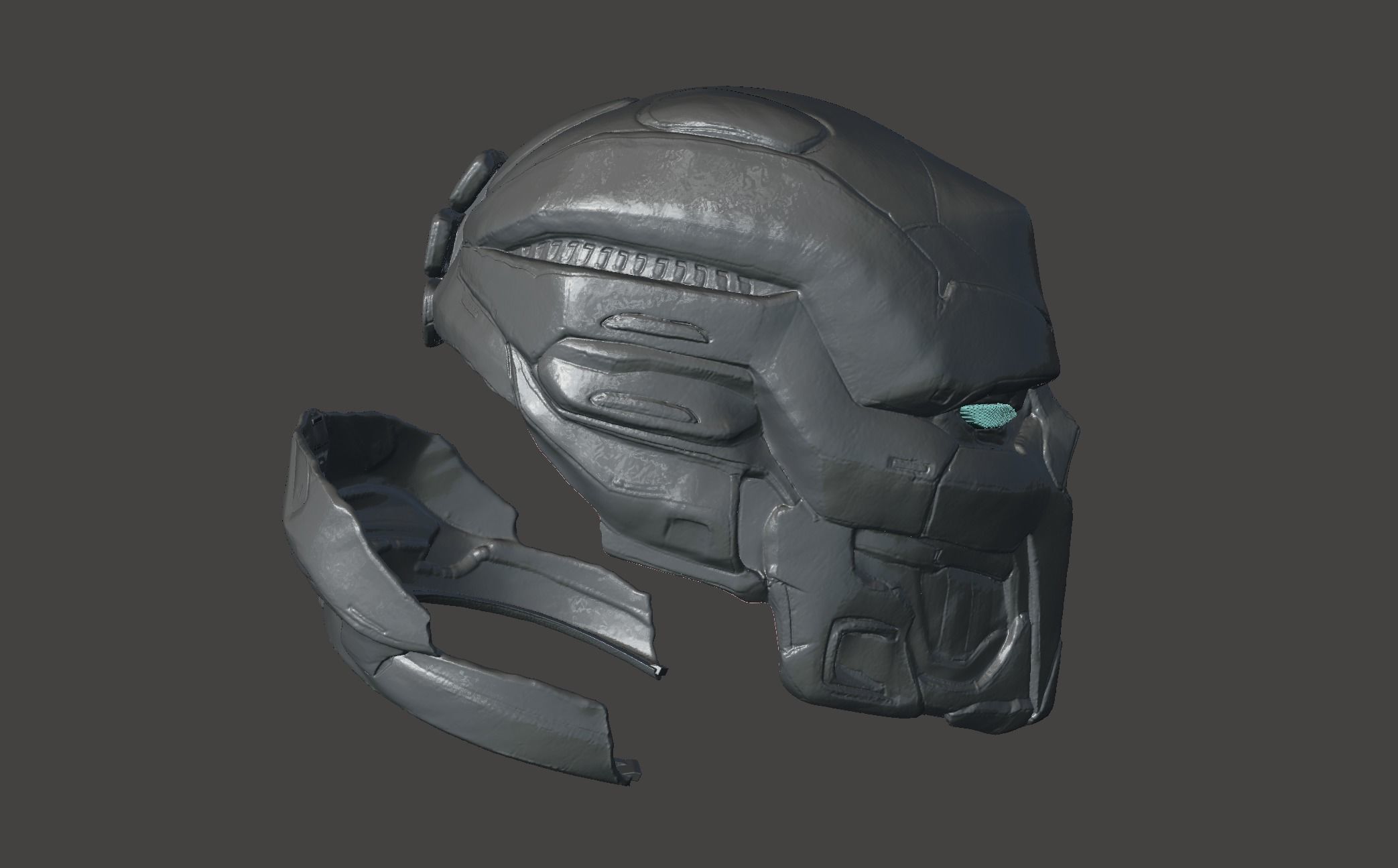 DEAD SPACE LEVEL 6 HELMET - FUNCTIONAL COSPLAY MASK 3D print model_43