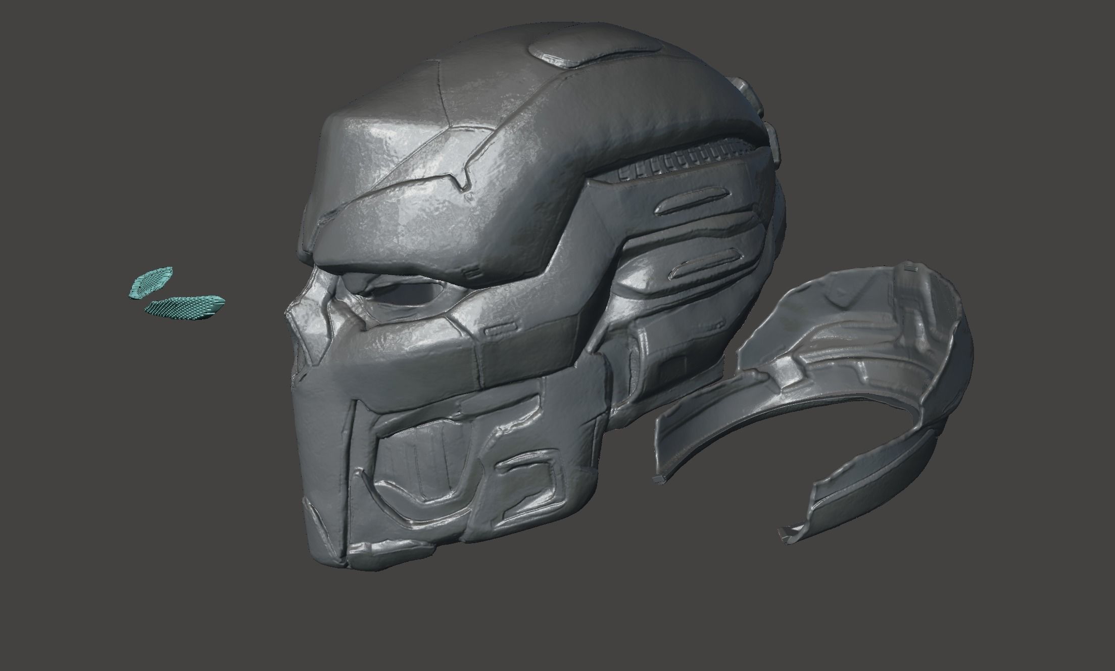 DEAD SPACE LEVEL 6 HELMET - FUNCTIONAL COSPLAY MASK 3D print model_20