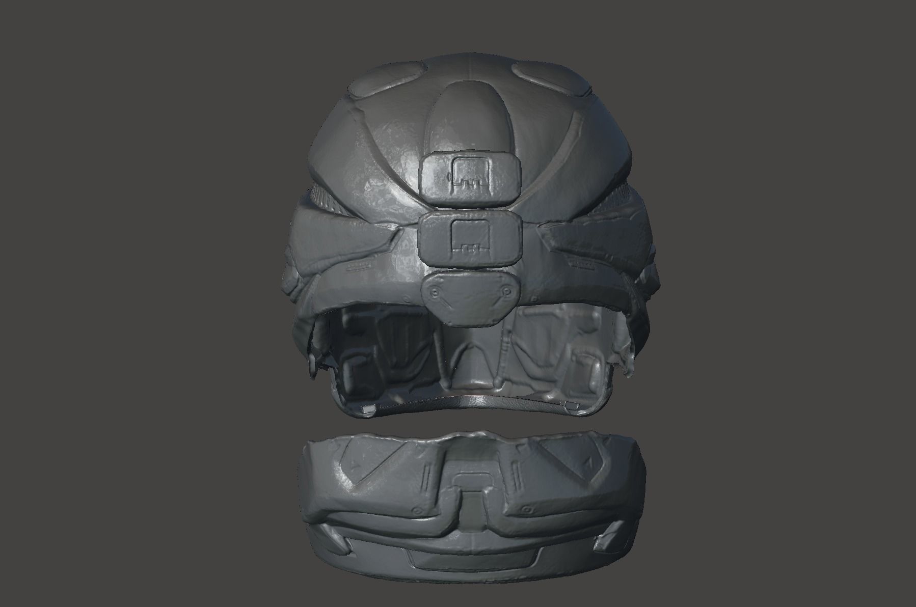 DEAD SPACE LEVEL 6 HELMET - FUNCTIONAL COSPLAY MASK 3D print model_32