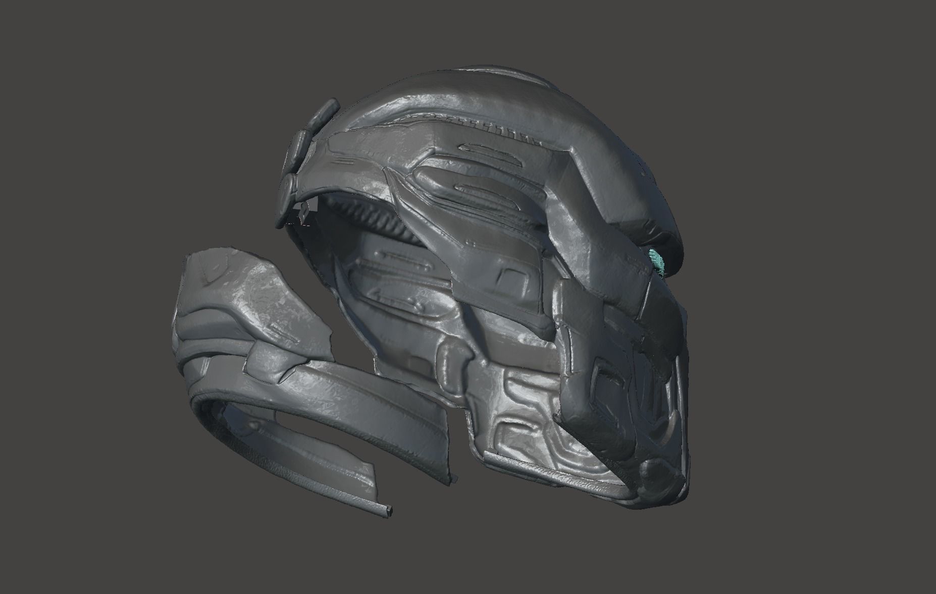 DEAD SPACE LEVEL 6 HELMET - FUNCTIONAL COSPLAY MASK 3D print model_36