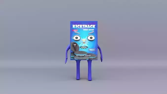 kicksnack character Low-poly 3D model