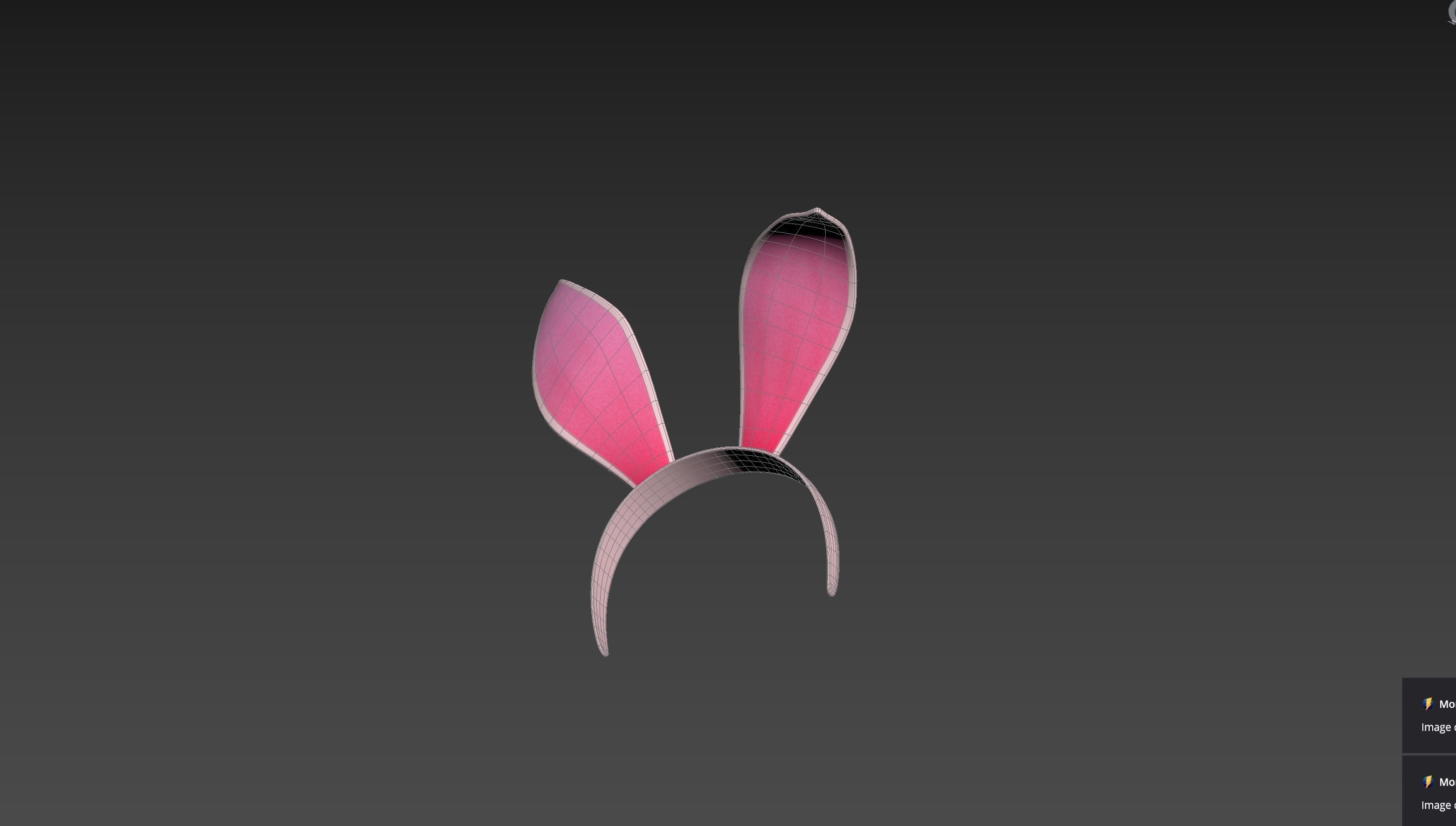 Headband008 Bunny Headband 3D model_25