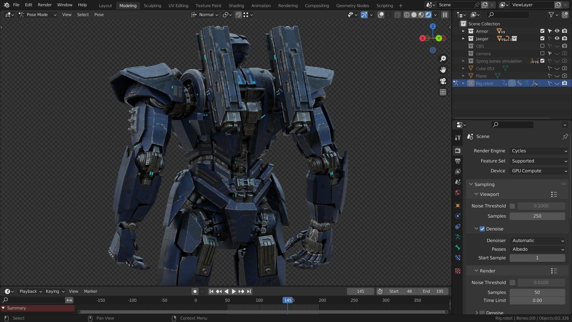 Blue River 3D model_3