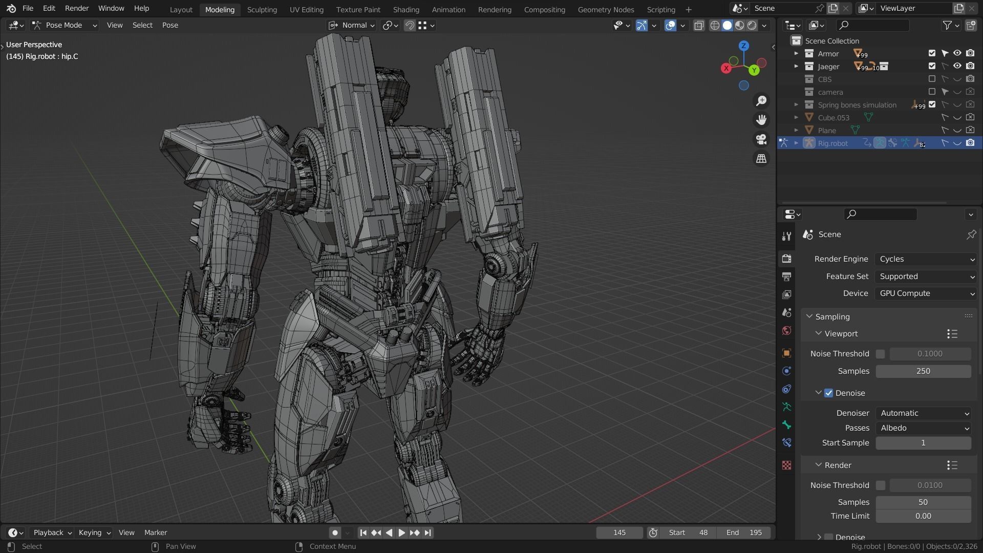 Blue River 3D model_8