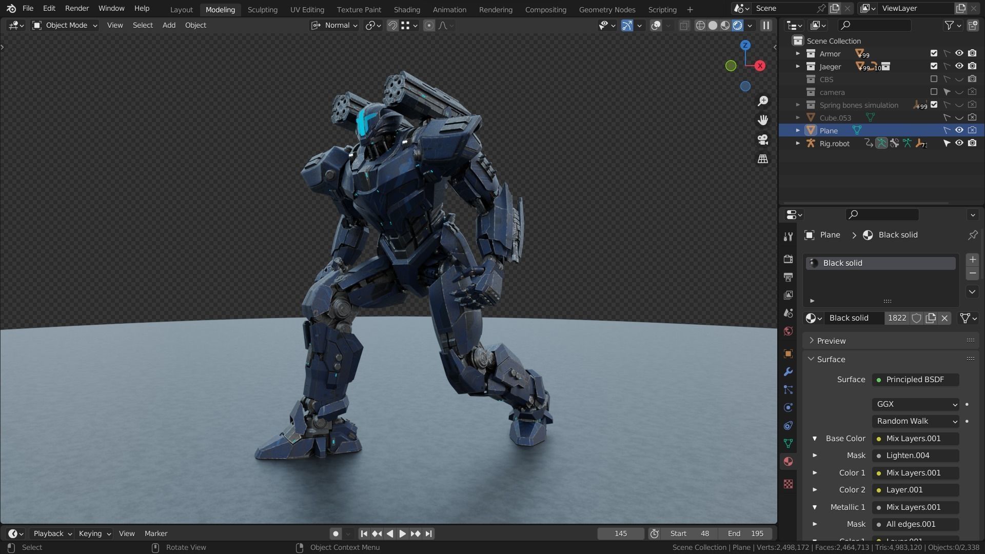 Blue River 3D model_4