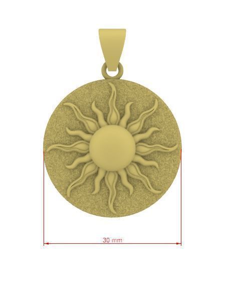 SUN PENDANT MATTE FINISHED 3D print model_3