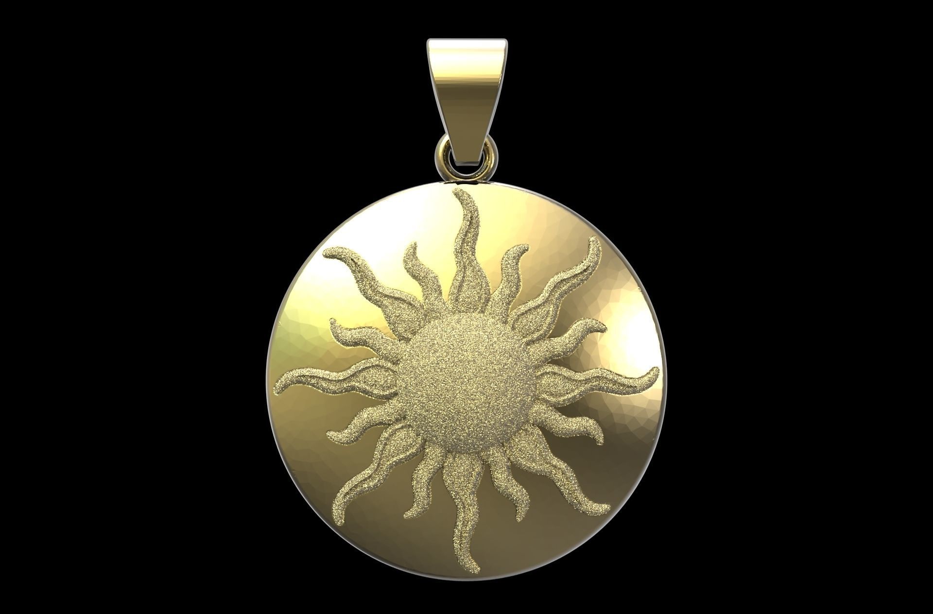 SUN PENDANT MATTE FINISHED 3D print model_1