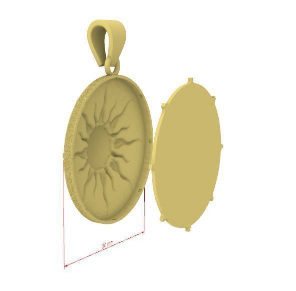 SUN PENDANT MATTE FINISHED 3D print model_4