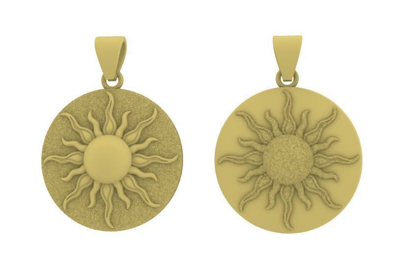 SUN PENDANT MATTE FINISHED 3D print model_7