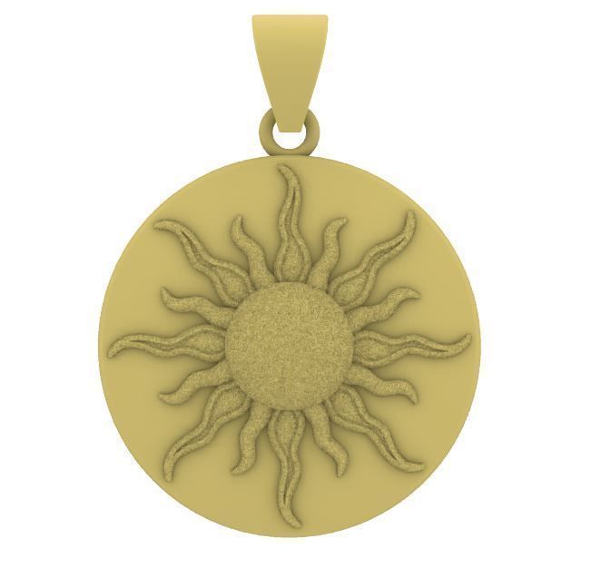 SUN PENDANT MATTE FINISHED 3D print model_2