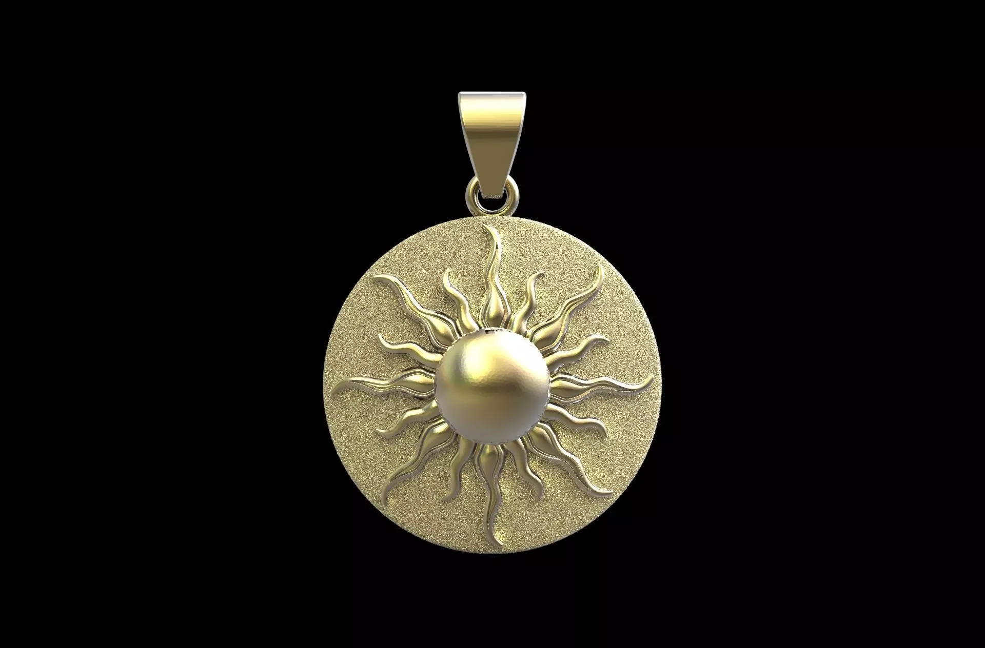 SUN PENDANT MATTE FINISHED 3D print model_0