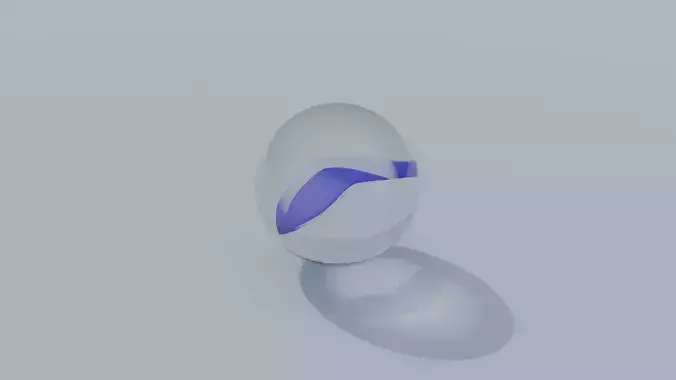 Marbles glass ball with line