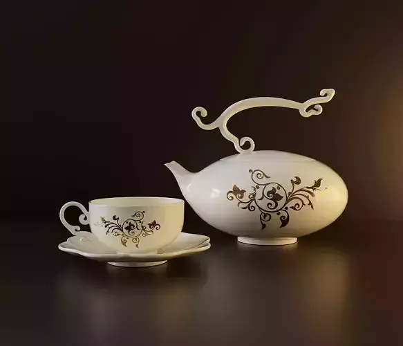 Modern porcelain tea set 9