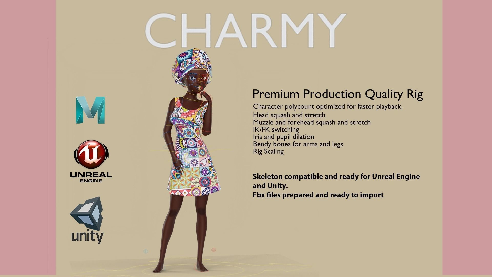 CHARMY RIG MAYA VERSION Low-poly 3D model_8