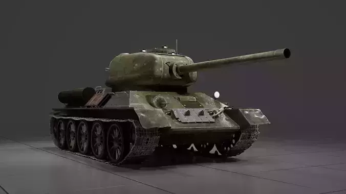 T-34-85 Soviet Medium Tank 3D model