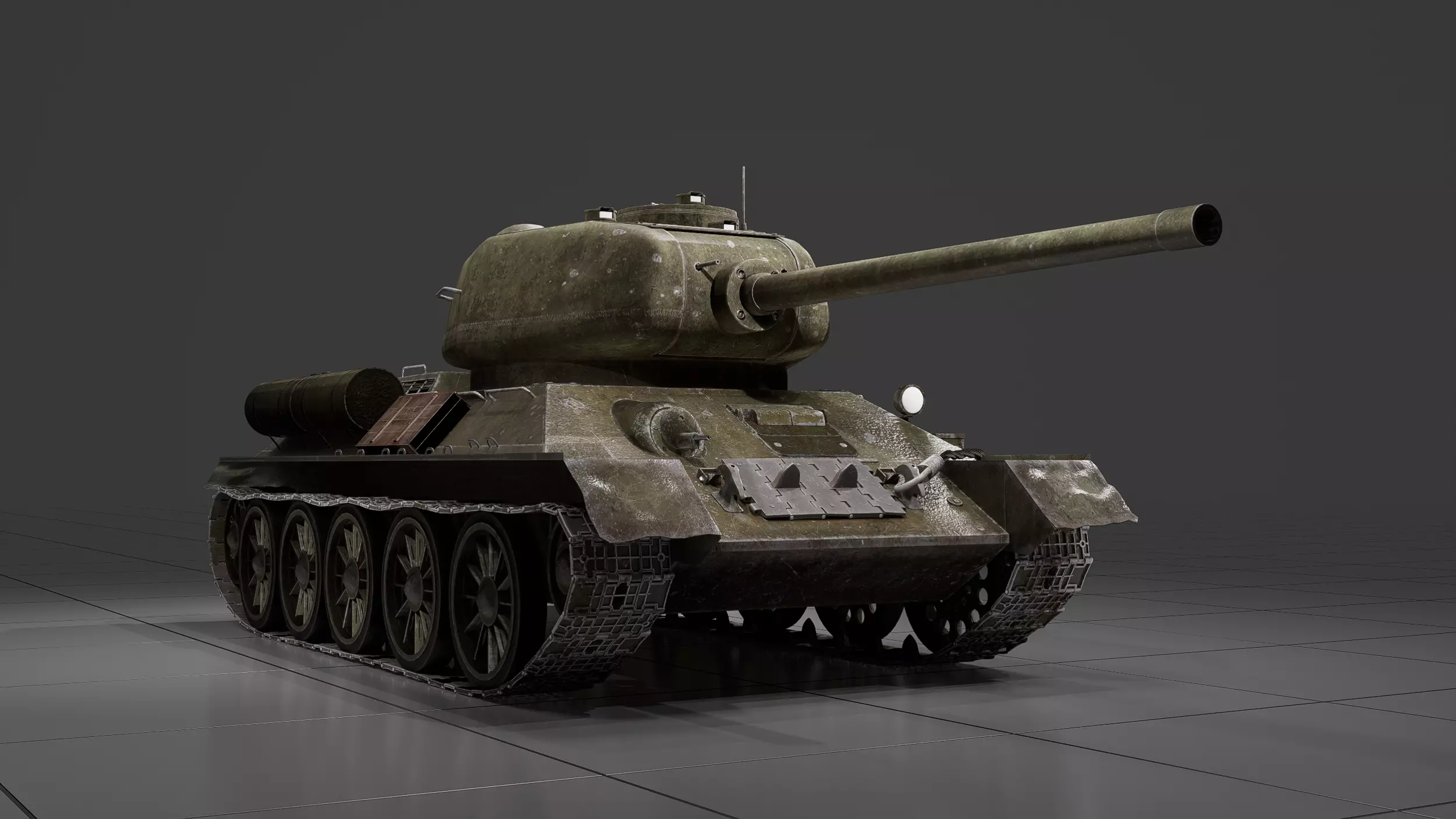 T-34-85 Soviet Medium Tank 3D model_0