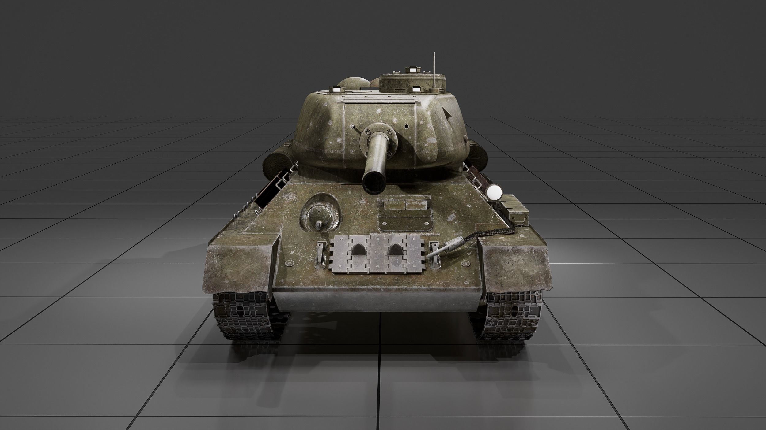 T-34-85 Soviet Medium Tank 3D model_5