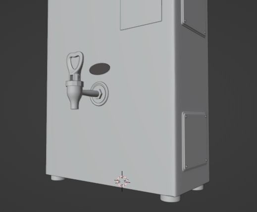 Modern Water Dispenser Low-poly 3D model_17