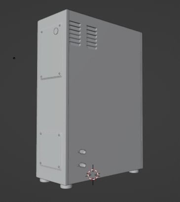 Modern Water Dispenser Low-poly 3D model_15