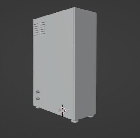 Modern Water Dispenser Low-poly 3D model_16