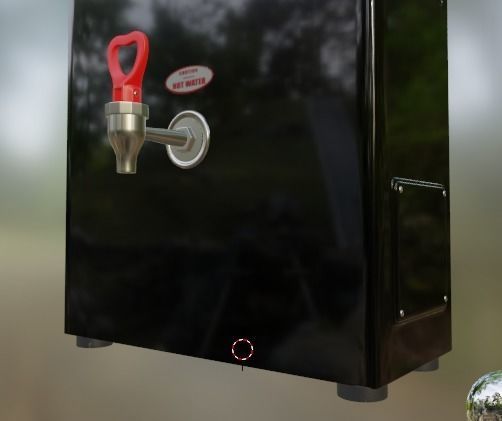 Modern Water Dispenser Low-poly 3D model_18