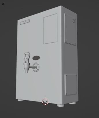Modern Water Dispenser Low-poly 3D model_14