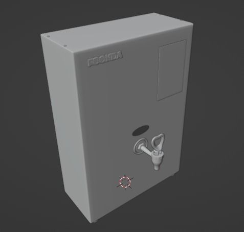 Modern Water Dispenser Low-poly 3D model_32