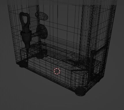 Modern Water Dispenser Low-poly 3D model_28