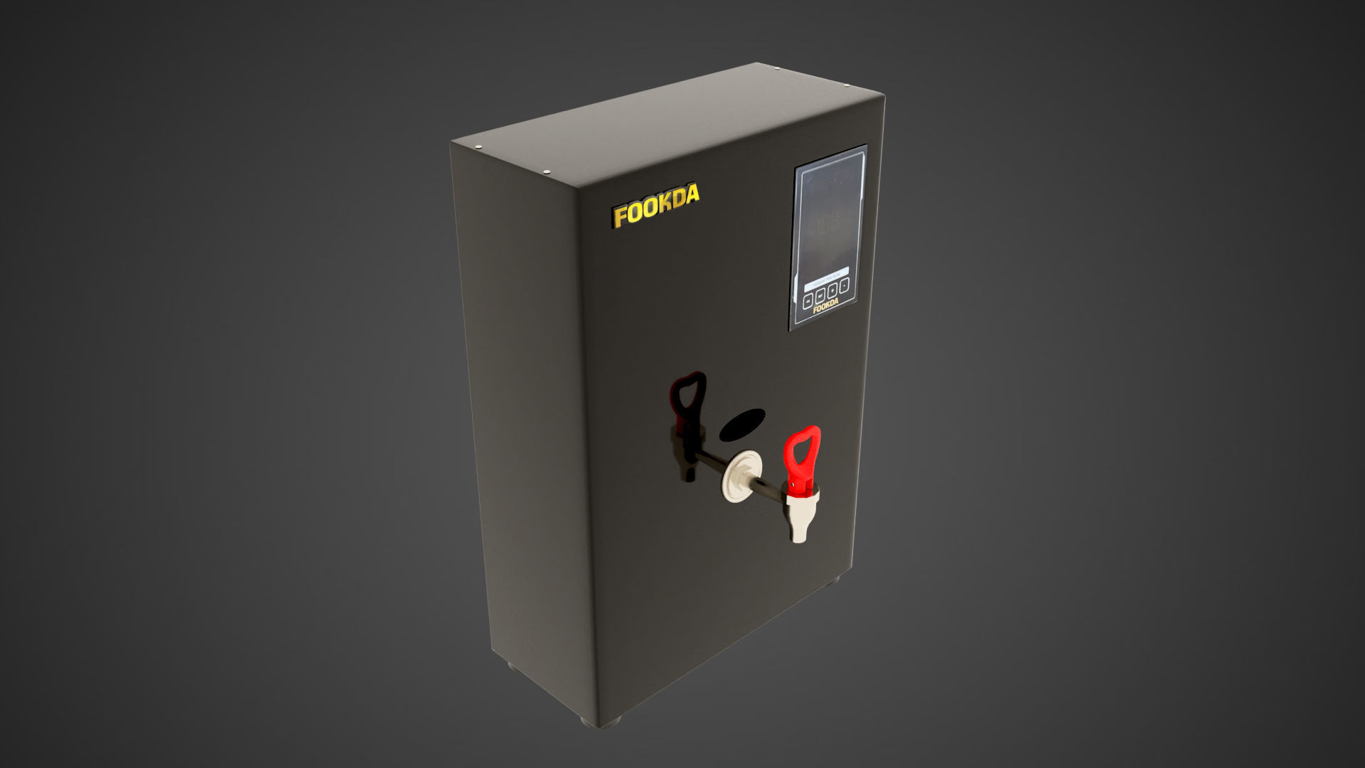 Modern Water Dispenser Low-poly 3D model_10