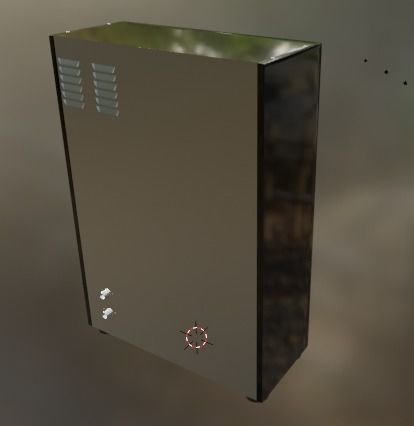 Modern Water Dispenser Low-poly 3D model_22