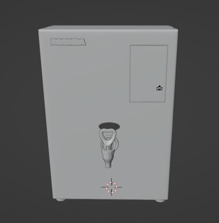 Modern Water Dispenser Low-poly 3D model_9