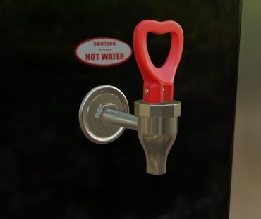 Modern Water Dispenser Low-poly 3D model_19