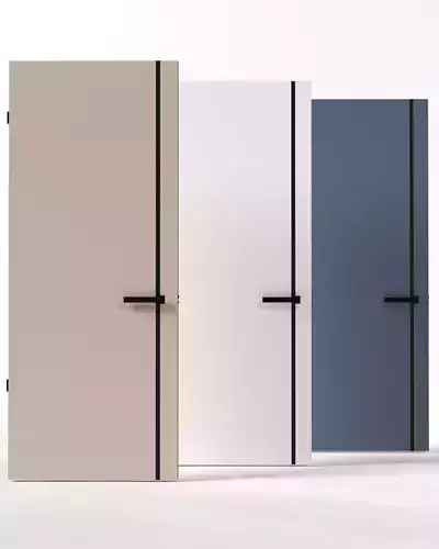 Frameless Door Low-poly 3D model