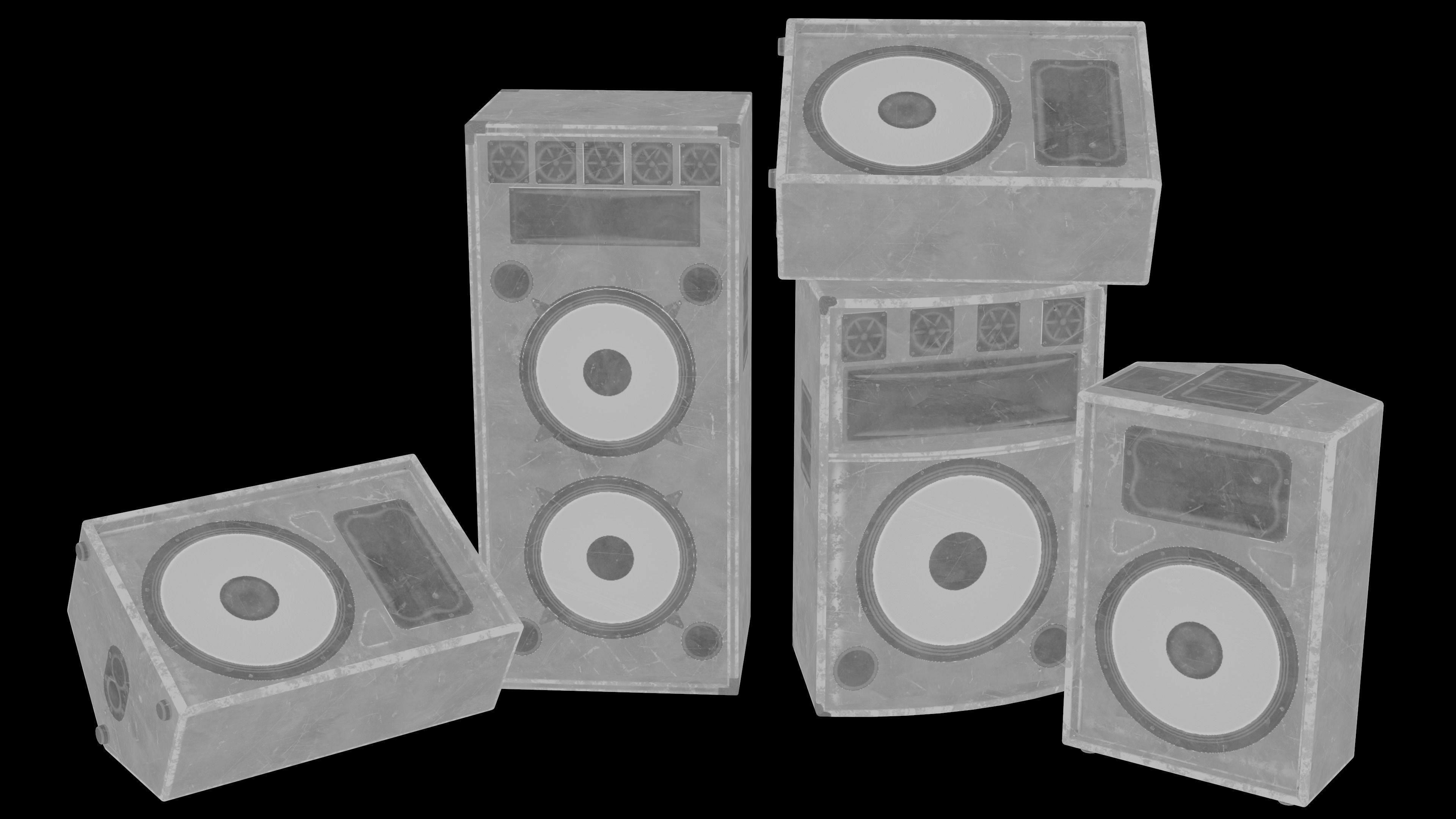 Speaker - Game ready props Low-poly 3D model_5