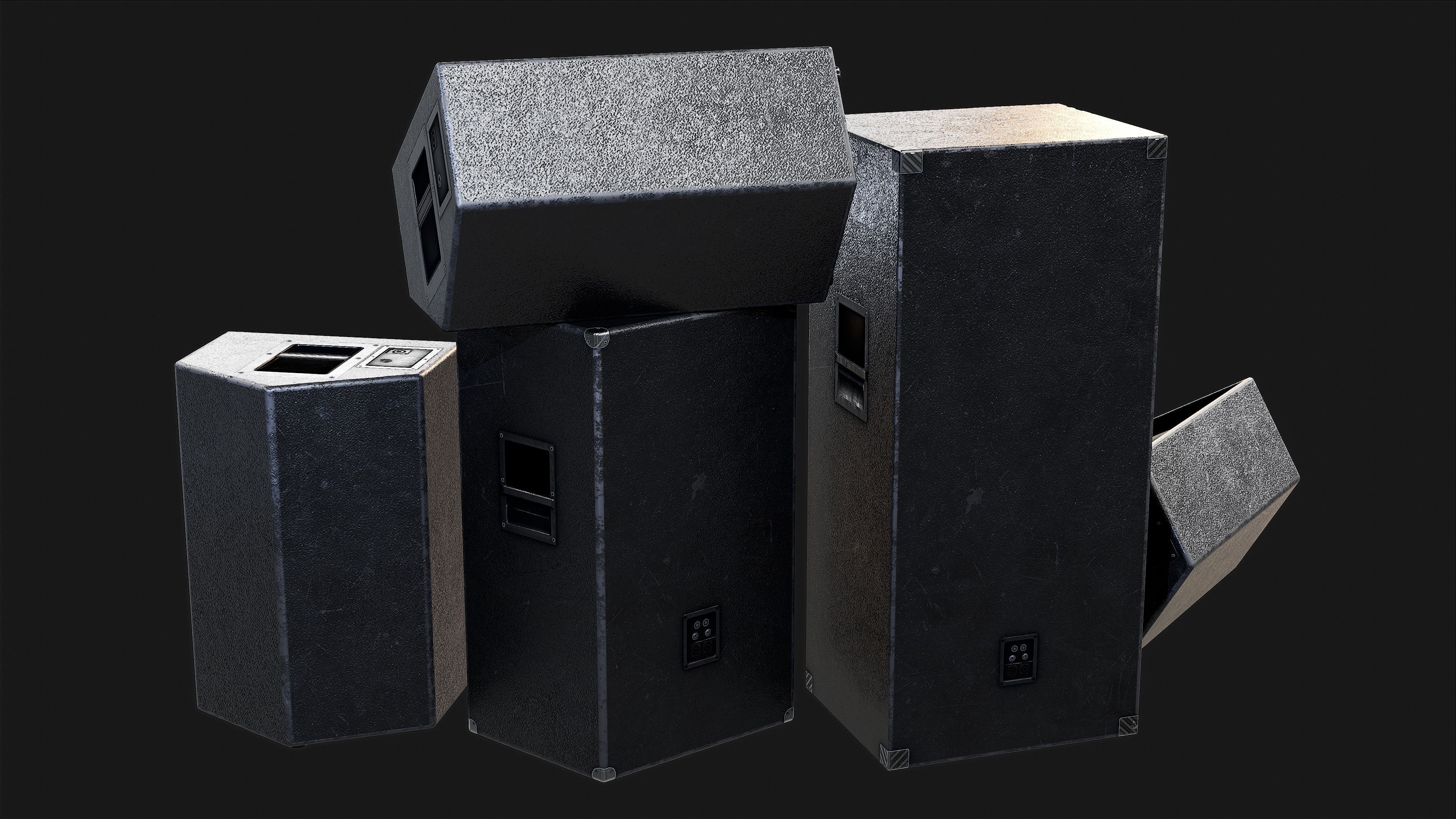 Speaker - Game ready props Low-poly 3D model_1