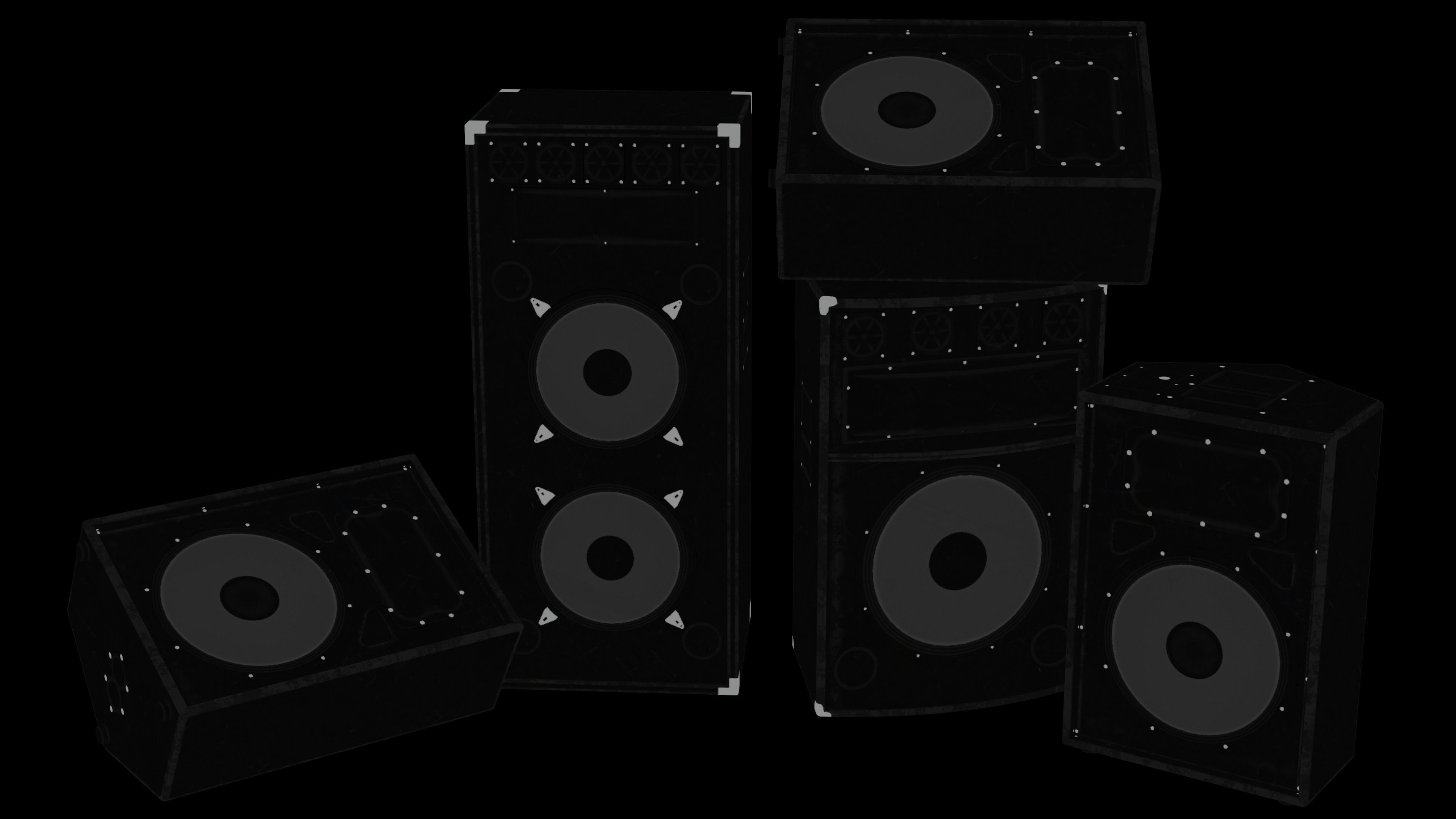 Speaker - Game ready props Low-poly 3D model_6