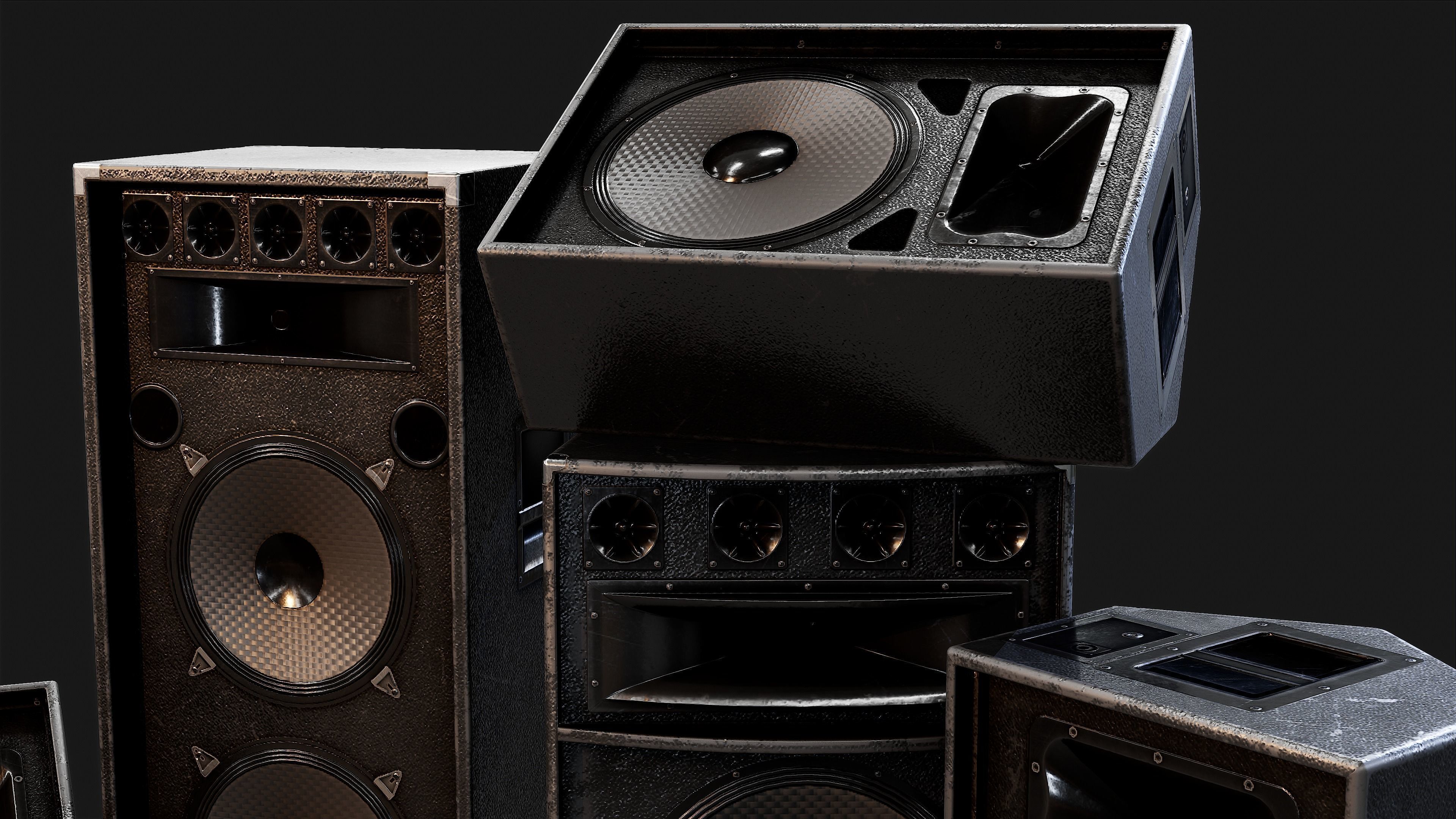 Speaker - Game ready props Low-poly 3D model_2