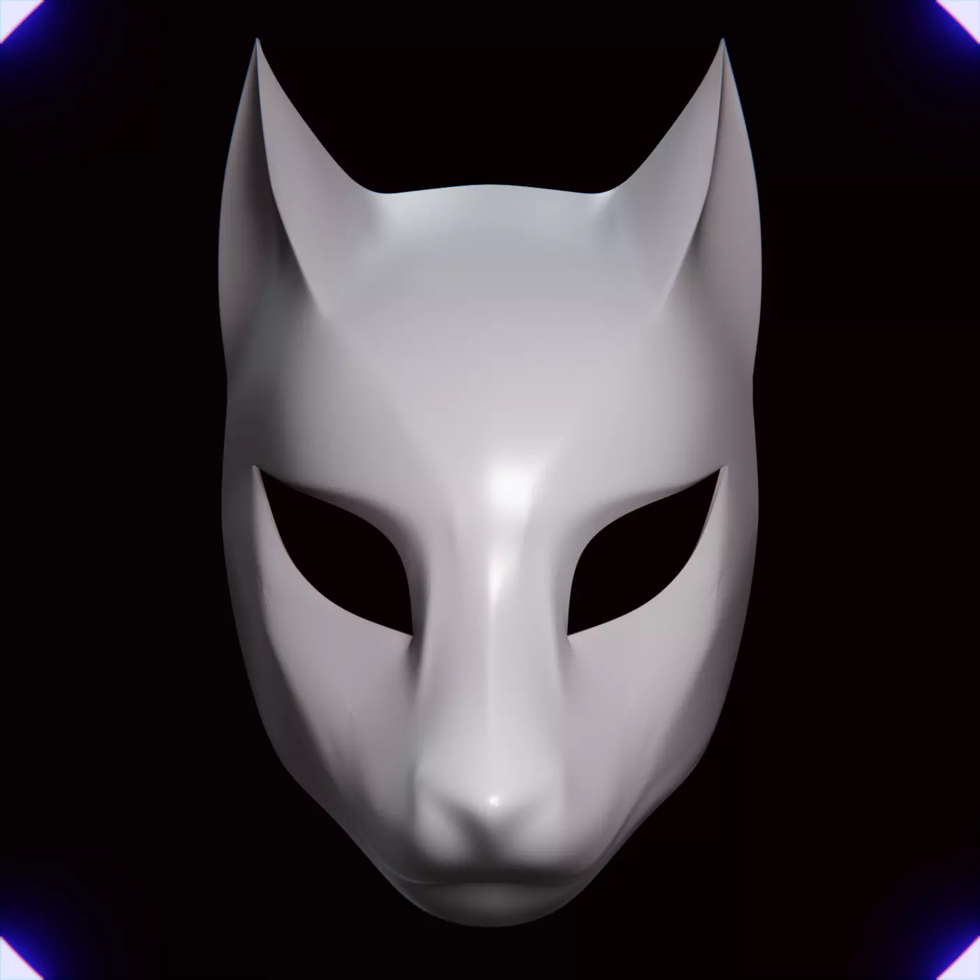 KITSUNE DEMON FOX MASK MASCARA DE ZORRO KITSUNE 10 3D print model_0