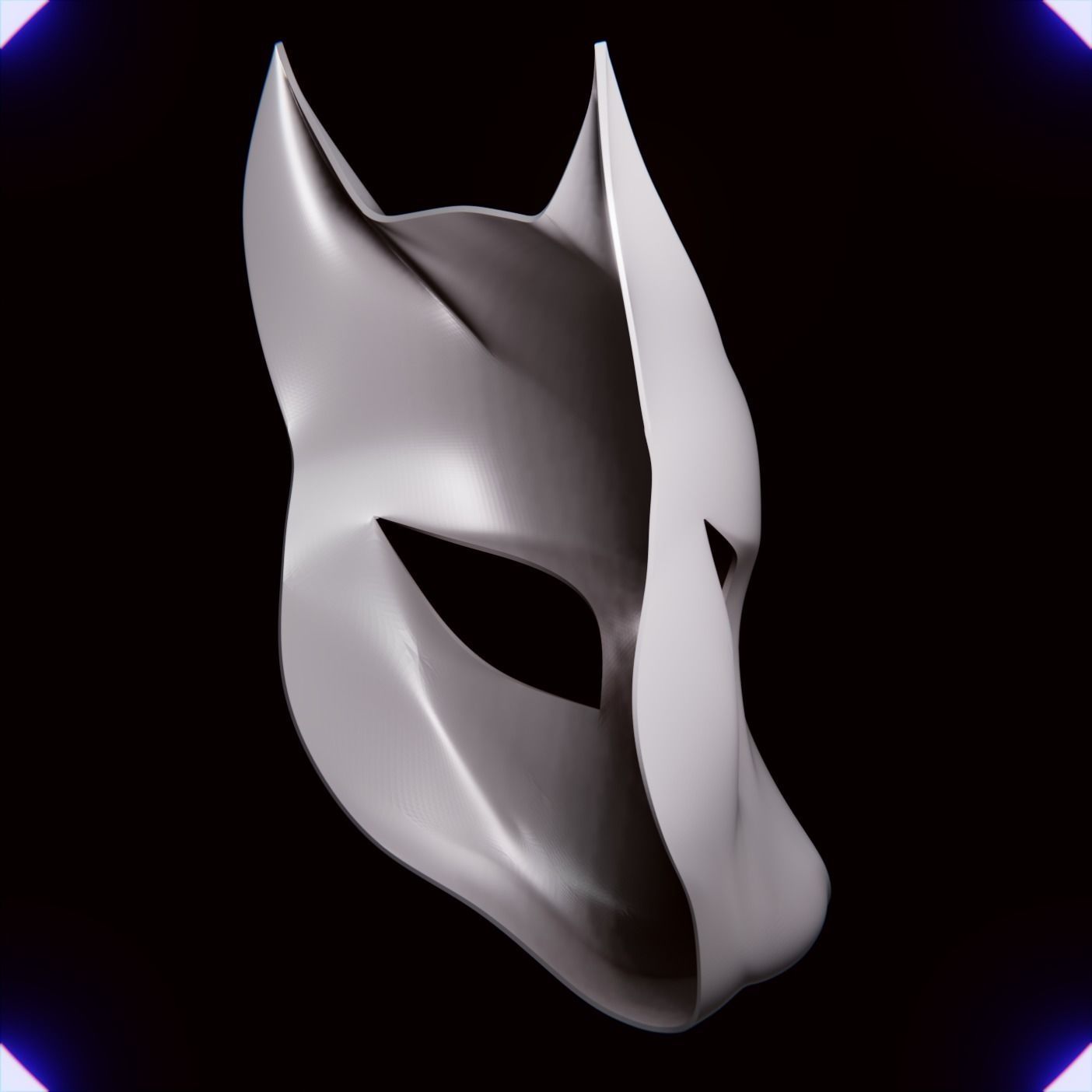 KITSUNE DEMON FOX MASK MASCARA DE ZORRO KITSUNE 10 3D print model_3